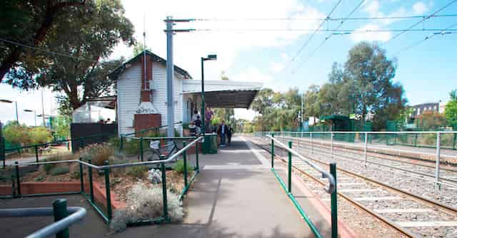 Remains of Albert Park station